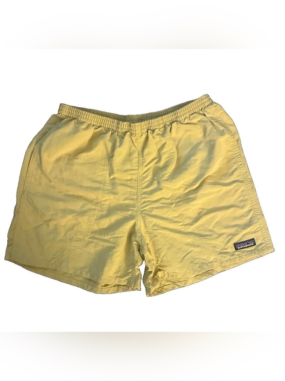 Patagonia Men’s Baggies Shorts 5" Yellow Size Medium Mesh Lined STY57021